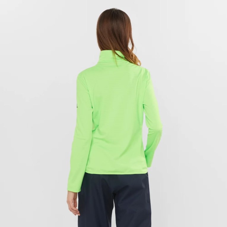 Green Salomon Essential Lightwarm Half Zip Women's Jackets | PH 02658K